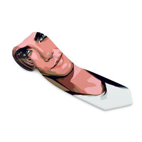 Галстук 3D с принтом Кара Делевинь в Тюмени, 100% полиэстер | Длина 148 см; Плотность 150-180 г/м2 | Тематика изображения на принте: девушка | кара | кара делевинь | кепка | модель с бровями