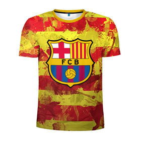Мужская футболка 3D спортивная с принтом Барселона №1! в Тюмени, 100% полиэстер с улучшенными характеристиками | приталенный силуэт, круглая горловина, широкие плечи, сужается к линии бедра | barcelona | fc | fcb | барселона | испания | футбольный клуб