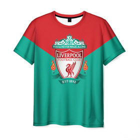 Мужская футболка 3D с принтом Ливерпуль №1! в Тюмени, 100% полиэфир | прямой крой, круглый вырез горловины, длина до линии бедер | fc | footbal club | liverpool | ливерпуль | футбольный клуб