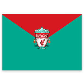 Поздравительная открытка с принтом Ливерпуль №1! в Тюмени, 100% бумага | плотность бумаги 280 г/м2, матовая, на обратной стороне линовка и место для марки
 | fc | footbal club | liverpool | ливерпуль | футбольный клуб