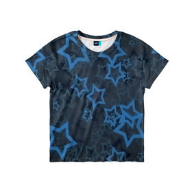 Детская футболка 3D с принтом Звёзды в Тюмени, 100% гипоаллергенный полиэфир | прямой крой, круглый вырез горловины, длина до линии бедер, чуть спущенное плечо, ткань немного тянется | nebula | space | star | вселенная | звезды | космический | космос | плеяды | пространство