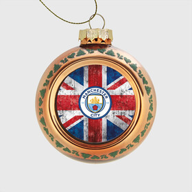 Стеклянный ёлочный шар с принтом Manchester city 1894 в Тюмени, Стекло | Диаметр: 80 мм | англия | британия | манчестер | манчестер сити
