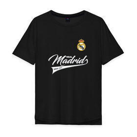 Мужская футболка хлопок Oversize с принтом Real Madrid - Classic 1902 в Тюмени, 100% хлопок | свободный крой, круглый ворот, “спинка” длиннее передней части | Тематика изображения на принте: 
