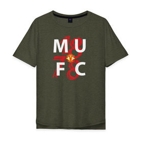 Мужская футболка хлопок Oversize с принтом Manchester United - 1878 в Тюмени, 100% хлопок | свободный крой, круглый ворот, “спинка” длиннее передней части | manchester united | манчестер юнайтед | футбол