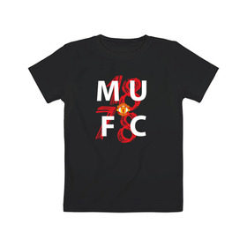 Детская футболка хлопок с принтом Manchester United - 1878 в Тюмени, 100% хлопок | круглый вырез горловины, полуприлегающий силуэт, длина до линии бедер | manchester united | манчестер юнайтед | футбол