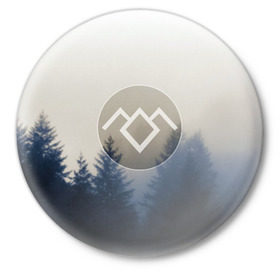 Значок с принтом Twin Peaks в Тюмени,  металл | круглая форма, металлическая застежка в виде булавки | Тематика изображения на принте: twin peaks | лес | лора палмер | ночь | огонь | сова | сосны | твин пикс