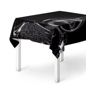 Скатерть 3D с принтом Водка и черная икра в Тюмени, 100% полиэстер (ткань не мнется и не растягивается) | Размер: 150*150 см | графин | еда | жидкость | закуска | темный | черный