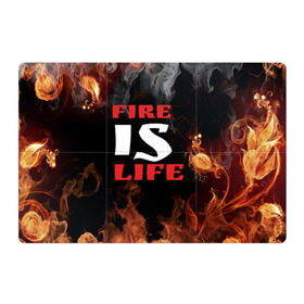 Магнитный плакат 3Х2 с принтом Fire is life (Огонь это жизнь) в Тюмени, Полимерный материал с магнитным слоем | 6 деталей размером 9*9 см | Тематика изображения на принте: fire | is | life | алфавит | английский | большие | буквы | горит | жар | клевая | надпись | огонь | огонь это жизнь | пламя | пожар | полымя | прикольная | пыл | свет | слово | цитата