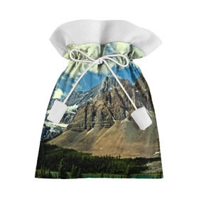 Подарочный 3D мешок с принтом Высокие горы в Тюмени, 100% полиэстер | Размер: 29*39 см | пейзаж