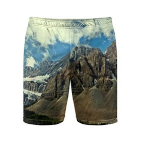 Мужские шорты 3D спортивные с принтом Высокие горы в Тюмени,  |  | пейзаж