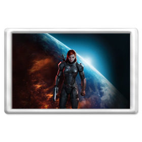 Магнит 45*70 с принтом Mass Effect в Тюмени, Пластик | Размер: 78*52 мм; Размер печати: 70*45 | n7 | shepard | галактика | жнец | космос | масс | нормандия | планета | шепард | эффект