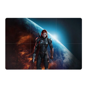 Магнитный плакат 3Х2 с принтом Mass Effect в Тюмени, Полимерный материал с магнитным слоем | 6 деталей размером 9*9 см | Тематика изображения на принте: n7 | shepard | галактика | жнец | космос | масс | нормандия | планета | шепард | эффект