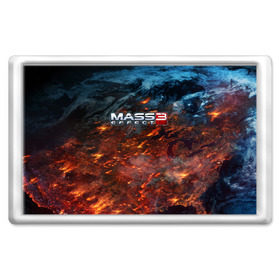 Магнит 45*70 с принтом Mass Effect в Тюмени, Пластик | Размер: 78*52 мм; Размер печати: 70*45 | Тематика изображения на принте: n7 | shepard | галактика | жнец | космос | масс | нормандия | планета | шепард | эффект