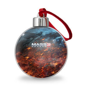 Ёлочный шар с принтом Mass Effect в Тюмени, Пластик | Диаметр: 77 мм | n7 | shepard | галактика | жнец | космос | масс | нормандия | планета | шепард | эффект