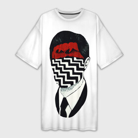 Платье-футболка 3D с принтом Твин Пикс в Тюмени,  |  | Тематика изображения на принте: twin peaks | дэвид линч | совы | твин пикс | чертовски хороший кофе