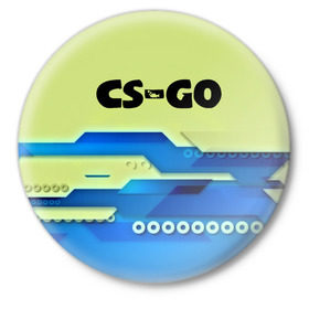 Значок с принтом CS-GO в Тюмени,  металл | круглая форма, металлическая застежка в виде булавки | csgo | контра | кс | ксго
