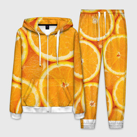 Мужской костюм 3D с принтом Апельсинка в Тюмени, 100% полиэстер | Манжеты и пояс оформлены тканевой резинкой, двухслойный капюшон со шнурком для регулировки, карманы спереди | апельсин | свежесть | фрукт
