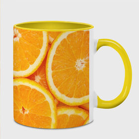 Кружка 3D с принтом Апельсинка в Тюмени, керамика | ёмкость 330 мл | апельсин | свежесть | фрукт