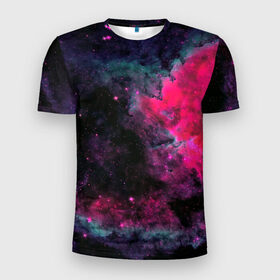 Мужская футболка 3D спортивная с принтом Загадочный космос в Тюмени, 100% полиэстер с улучшенными характеристиками | приталенный силуэт, круглая горловина, широкие плечи, сужается к линии бедра | space | star | вселенная | звезды | космический | космос | созвездие