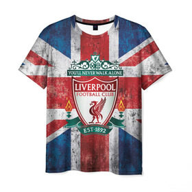 Мужская футболка 3D с принтом Ливерпуль ФК в Тюмени, 100% полиэфир | прямой крой, круглый вырез горловины, длина до линии бедер | apl | est | fc | footbal club | liverpool | англия | апл | британия | игра | ливерпуль | лондон | футбол | футбольный клуб