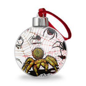 Ёлочный шар с принтом Тарантул в Тюмени, Пластик | Диаметр: 77 мм | spider | паук | паутина | тарантул