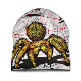 Шапка 3D с принтом Тарантул в Тюмени, 100% полиэстер | универсальный размер, печать по всей поверхности изделия | spider | паук | паутина | тарантул