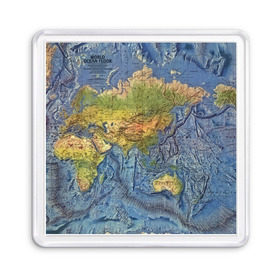 Магнит 55*55 с принтом Карта в Тюмени, Пластик | Размер: 65*65 мм; Размер печати: 55*55 мм | география | земля | мир