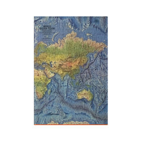 Обложка для паспорта матовая кожа с принтом Карта в Тюмени, натуральная матовая кожа | размер 19,3 х 13,7 см; прозрачные пластиковые крепления | география | земля | мир