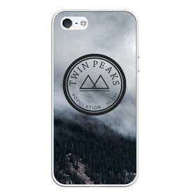 Чехол для iPhone 5/5S матовый с принтом Twin Peaks в Тюмени, Силикон | Область печати: задняя сторона чехла, без боковых панелей | Тематика изображения на принте: twin peaks | дэвид линч | лес | лора палмер | сова | твин пикс | туман