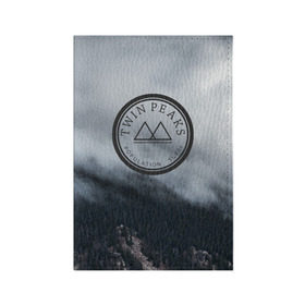 Обложка для паспорта матовая кожа с принтом Twin Peaks в Тюмени, натуральная матовая кожа | размер 19,3 х 13,7 см; прозрачные пластиковые крепления | Тематика изображения на принте: twin peaks | дэвид линч | лес | лора палмер | сова | твин пикс | туман