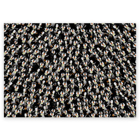 Поздравительная открытка с принтом Дурацкие пингвины в Тюмени, 100% бумага | плотность бумаги 280 г/м2, матовая, на обратной стороне линовка и место для марки
 | антарктида | антарктика | пингвин | полюс | полярник | птенец | птицы | толпа