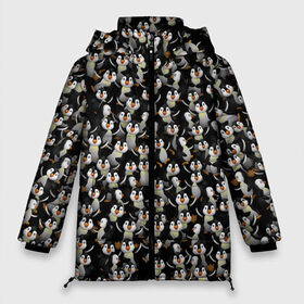 Женская зимняя куртка 3D с принтом Дурацкие пингвины в Тюмени, верх — 100% полиэстер; подкладка — 100% полиэстер; утеплитель — 100% полиэстер | длина ниже бедра, силуэт Оверсайз. Есть воротник-стойка, отстегивающийся капюшон и ветрозащитная планка. 

Боковые карманы с листочкой на кнопках и внутренний карман на молнии | антарктида | антарктика | пингвин | полюс | полярник | птенец | птицы | толпа