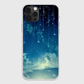 Чехол для iPhone 12 Pro Max с принтом Падение звёзд в Тюмени, Силикон |  | Тематика изображения на принте: звездопад | месяц | ночь | пейзаж