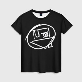 Женская футболка 3D с принтом Logo в Тюмени, 100% полиэфир ( синтетическое хлопкоподобное полотно) | прямой крой, круглый вырез горловины, длина до линии бедер | art | logo | music | the neighbourhood | лого | музыка | поп | рок