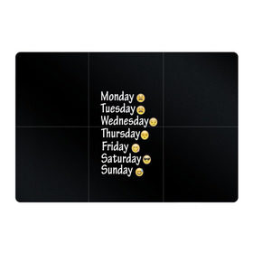 Магнитный плакат 3Х2 с принтом футболка настроение дни недели в Тюмени, Полимерный материал с магнитным слоем | 6 деталей размером 9*9 см | дни недели | настроение | позитив | смайлики