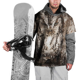 Накидка на куртку 3D с принтом Камуфляж сова в Тюмени, 100% полиэстер |  | Тематика изображения на принте: дерево | пернатая | птица | филин