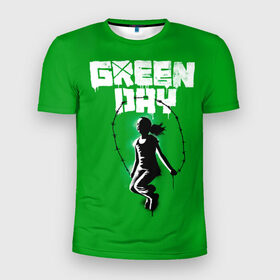 Мужская футболка 3D спортивная с принтом Green Day в Тюмени, 100% полиэстер с улучшенными характеристиками | приталенный силуэт, круглая горловина, широкие плечи, сужается к линии бедра | american idiot | green day | грин дей | грин дэй