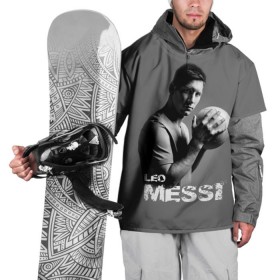 Накидка на куртку 3D с принтом Leo Messi в Тюмени, 100% полиэстер |  | Тематика изображения на принте: barcelona | spanish | аргентина | барселона | испания | лео | месси | мяч | футбол | футболист