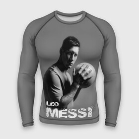 Мужской рашгард 3D с принтом Leo Messi в Тюмени,  |  | barcelona | spanish | аргентина | барселона | испания | лео | месси | мяч | футбол | футболист