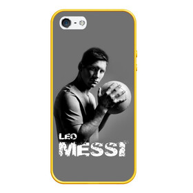 Чехол для iPhone 5/5S матовый с принтом Leo Messi в Тюмени, Силикон | Область печати: задняя сторона чехла, без боковых панелей | barcelona | spanish | аргентина | барселона | испания | лео | месси | мяч | футбол | футболист