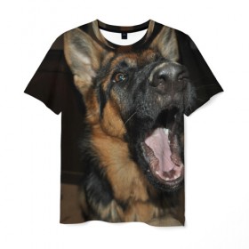 Мужская футболка 3D с принтом Гав в Тюмени, 100% полиэфир | прямой крой, круглый вырез горловины, длина до линии бедер | друг человека | животное | красивая | милая | пес | породистая собака | породы | прикольная | щенок