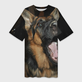 Платье-футболка 3D с принтом Гав в Тюмени,  |  | друг человека | животное | красивая | милая | пес | породистая собака | породы | прикольная | щенок