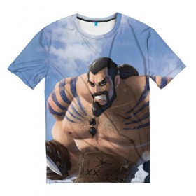 Мужская футболка 3D с принтом Кхал Дрого в Тюмени, 100% полиэфир | прямой крой, круглый вырез горловины, длина до линии бедер | game of thrones | игра престолов