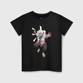 Детская футболка хлопок с принтом Маленький Джирайя в Тюмени, 100% хлопок | круглый вырез горловины, полуприлегающий силуэт, длина до линии бедер | 