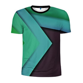 Мужская футболка 3D спортивная с принтом Bands в Тюмени, 100% полиэстер с улучшенными характеристиками | приталенный силуэт, круглая горловина, широкие плечи, сужается к линии бедра | геометрия | полосы | разноцветный