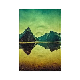 Обложка для паспорта матовая кожа с принтом Новая Зеландия в Тюмени, натуральная матовая кожа | размер 19,3 х 13,7 см; прозрачные пластиковые крепления | humboldt | горы | деревья | долина | зелень | лес | небо | новая зеландия | облака | панорама | река | солнечно