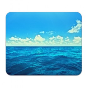 Коврик прямоугольный с принтом Океан в Тюмени, натуральный каучук | размер 230 х 185 мм; запечатка лицевой стороны | Тематика изображения на принте: море | небо | пейзаж | синий