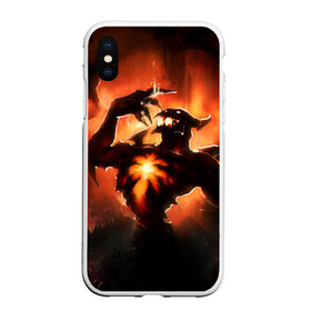 Чехол для iPhone XS Max матовый с принтом Shadow Fiend в Тюмени, Силикон | Область печати: задняя сторона чехла, без боковых панелей | Тематика изображения на принте: дота | дота2