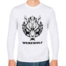 Мужской лонгслив хлопок с принтом Werewolf (оборотень) в Тюмени, 100% хлопок |  | 