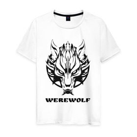 Мужская футболка хлопок с принтом Werewolf (оборотень) в Тюмени, 100% хлопок | прямой крой, круглый вырез горловины, длина до линии бедер, слегка спущенное плечо. | 